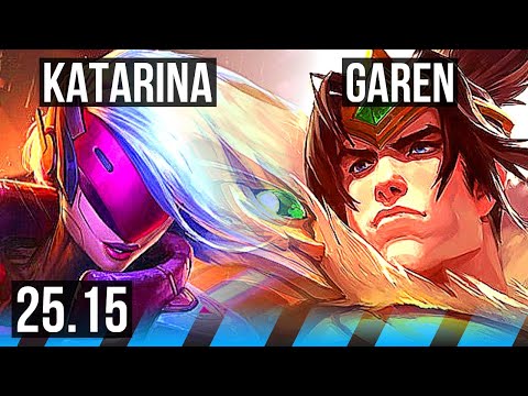 KATARINA vs GAREN (MID) | 14/0/0, Legendary | KR Master | 25.15