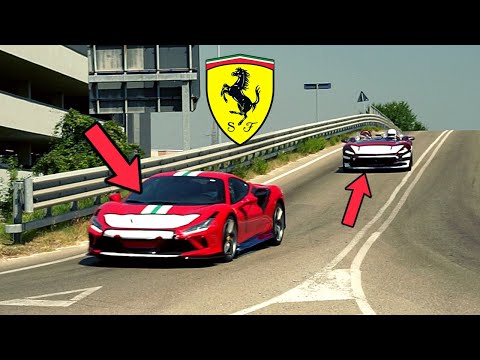 FERRARI SP2 MONZA + STRIPED AND SPIDER F8 TRIBUTO - Maranello Carspotting