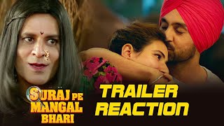 Suraj Pe Mangal Bhari Trailer | Reaction | Diljit Dosanjh, Manoj Bajpai, Fatima Sana Shaikh