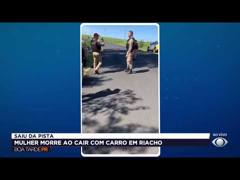 Carro cai em riacho na PR-886 e motorista morre: vítima é identificada