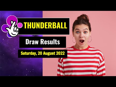Thunderball draw results from Saturday, 20 August 2022