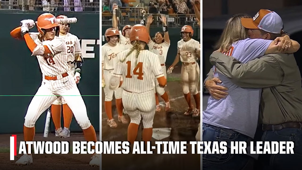 NEW HOME RUN RECORD 💥 Texas' Reese Atwood goes yard for 59th career HR | ESPN College Softball