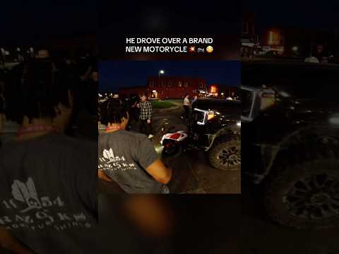 HE DROVE OVER A BRAND NEW MOTORYCLE 💥 #blazuki #motovlog #crash #bikelife #kansas #gopro #police