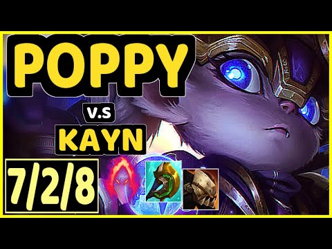 POPPY vs KAYN - 7/2/8 KDA JUNGLE GAMEPLAY - BR Ranked MASTER