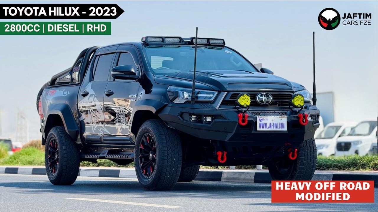 Toyota Hilux 2023| 2.8L DIESEL ENGINE | MT | RHD | HEAVY OFF ROAD MODIFIED | HEAVY BULL BAR WITH LED LIGHTS | GR video