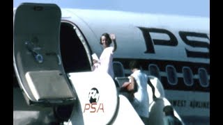 PSA - Pacific Southwest Boeing 727-014 - Ramp Action San Diego - 1966