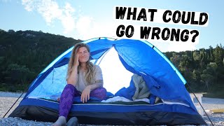 WILD CAMPING ON A BEACH IN ALBANIA 🇦🇱