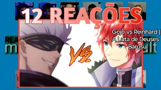 12 REAÇÕES | MULT REACT | Gojo vs Reinhard | A luta de Deuses