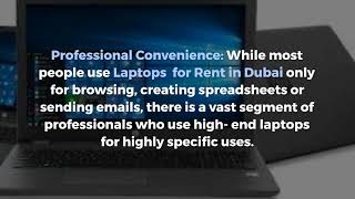 What are the Hidden Benefit of Renting Laptop in Dubai?
