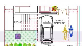 Building floor plan design | 32'8X 53' House Plan 2bhk plan autocad #housedesign #2d #home#autocad