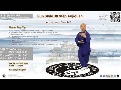 Sun Style 38 Step Taijiquan  (Step 1- 6 ) by Master Tary Yip