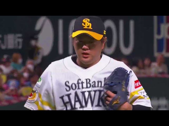 【7回表】最後は見逃し三振!! ホークス・津森宥紀 強気のピッチングで3者凡退に抑える!!  2023年6月11日 福岡ソフトバンクホークス 対 読売ジャイアンツ