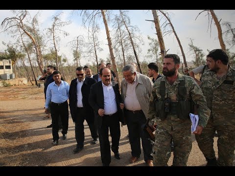 وفد من الائتلاف الوطني لقوى الثورة والمعارضة السورية، تفقد المنطقة العازلة في إدلب و دعى لتمكين الإدارة المدنية في المناطق المحررة
