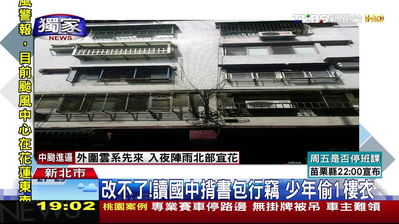 改不了!讀國中揹書包行竊 少年偷1樓衣