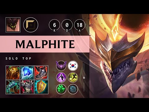 Malphite Top vs Riven - KR Master Patch 25.18