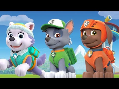 PAW PATROL Nickelodeon Paw Patrol Everest, Rocky, & Zuma Vehicle Toy Review & Play Episode