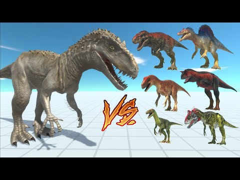 INDOMINUS REX vs ALL UNITS (Carnivore Dinosaurs) - Animal Revolt Battle Simulator