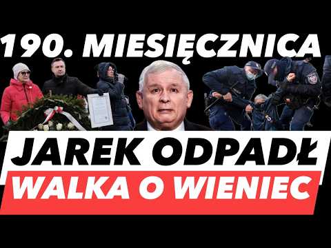 190. MIESIĘCZNICA SMOLEŃSKA ❗️ Kaczyński przepadł w SZPITALU | Wrzask o wieniec przed POMNIKIEM PiS
