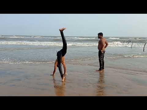Shiva and Phani Playing in Beach