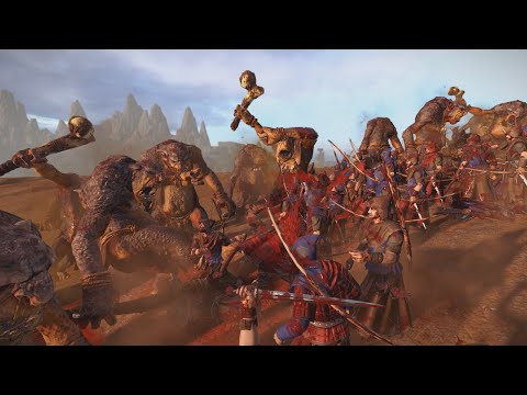 5000 Archers vs 500 Trolls Warhammer Total War