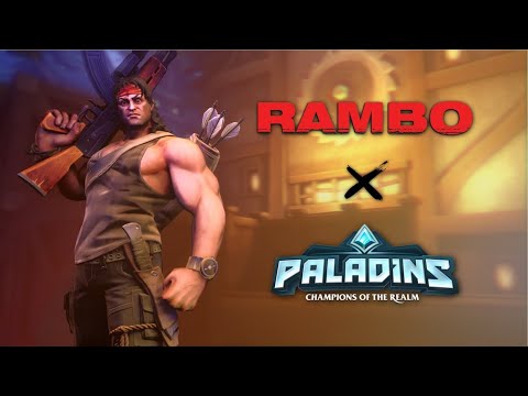 Gameplay of the new skin of Viktor : Rambo | Paladins
