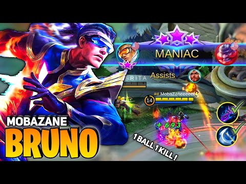 MANIAC! Bruno Perfect Gameplay | By Mobazane - Mobile Legends