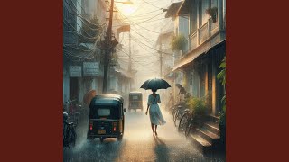 Rain is falling like a curtain