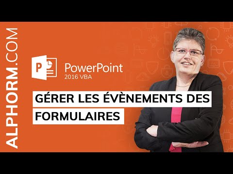 Gérer les évènements des formulaires PowerPoint 2016 avec VBA