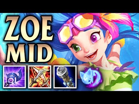 Zoe's One Shot Splash Bash! Pool Party Zoe Mid - League of Legends S8