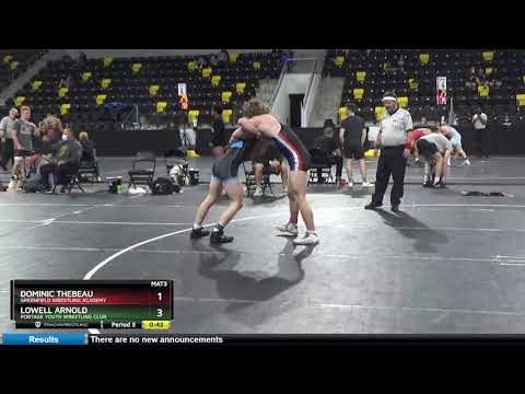 High School Boys 170 Dominic Thebeau Greenfield Wrestling Academy Vs Lowell Arnold Portage Youth W