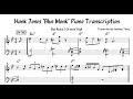 Hank Jones "Blue Monk" Piano Transcription