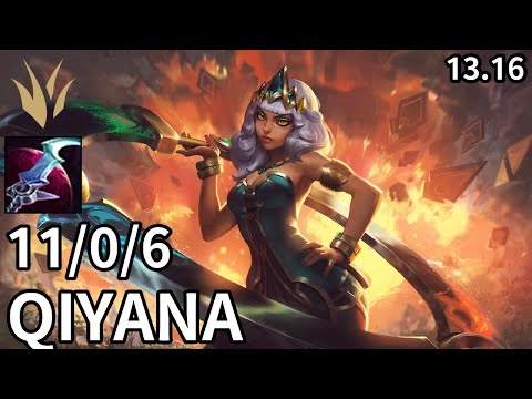 Qiyana Jungle vs Nidalee - KR  Challenger | Patch 13.16