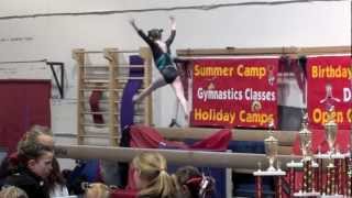 7 Year Old Gymnast Takes Hard Fall on Beam