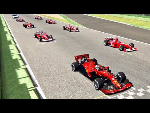 Ferrari F1 2019 vs 2000s Ferrari F1 Cars - Imola