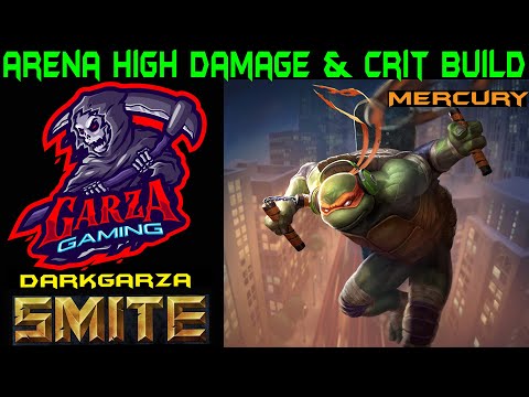 Smite Arena Michelangelo (Mercury) Damage & Crit Build | TMNT Arena Mercury Damage & Crit Build
