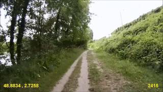 preview picture of video 'Dampmart - Lagny-sur-Marne - Via la Berge Nord de la Marne'