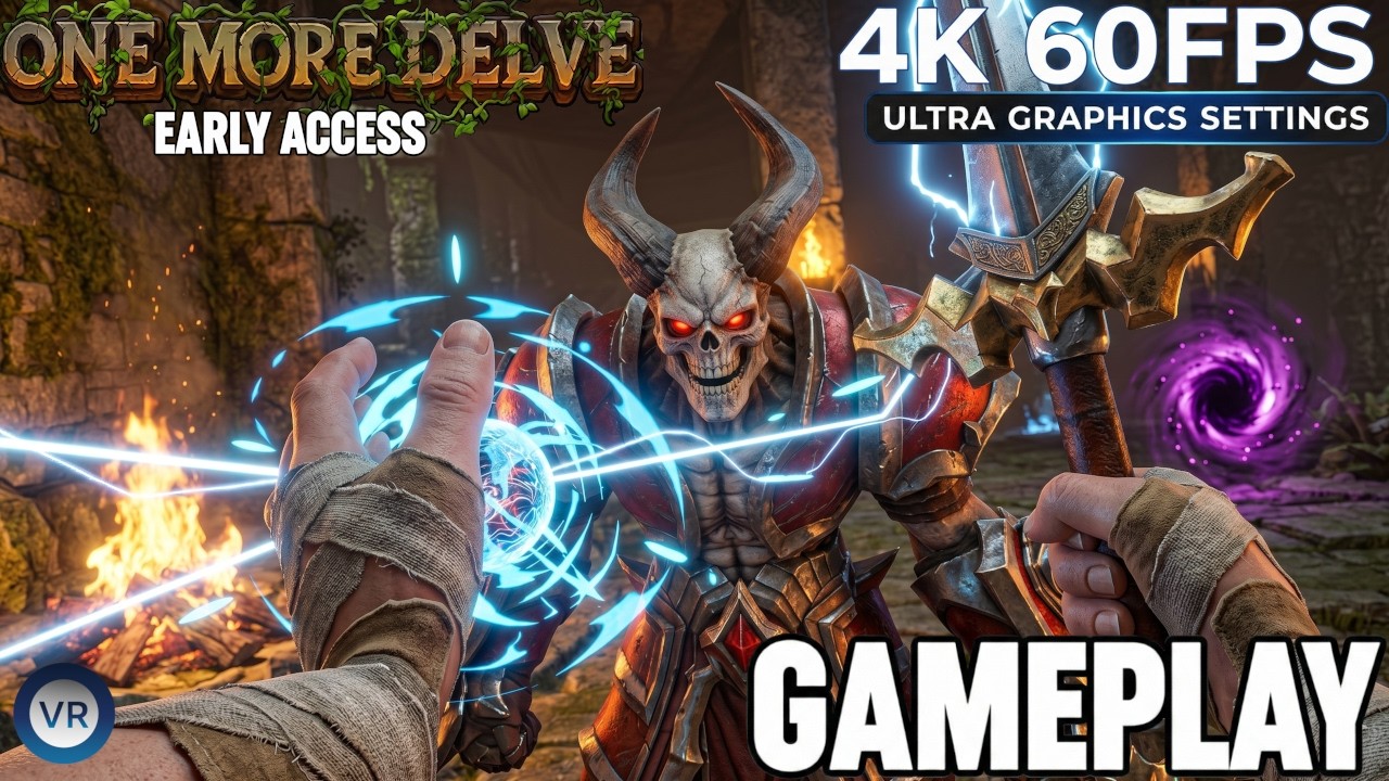 One More Delve full Early Access PCVR gameplay showing co-op exploration and looting