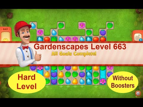 Gardenscapes Level 663 - No Boosters