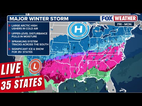 LIVE Coverage Tracking 2,000 Mile Historic Major Winter Storm, 30+ States Impacted | FOX Weather