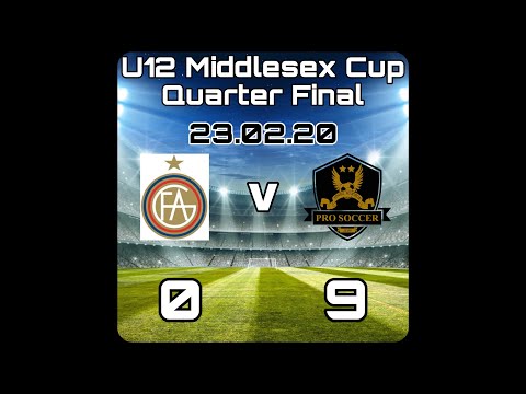 U12 GFA 0-9 Pro Soccer ‘Orange’ Middlesex Cup 1/4 Final 23.02.20