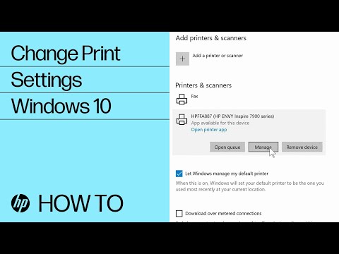 How to Change Print Settings in Windows 10 | HP...