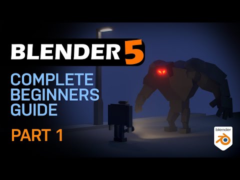Blender 5 Complete Beginners Guide - FREE COURSE - Part 1 - The Interface