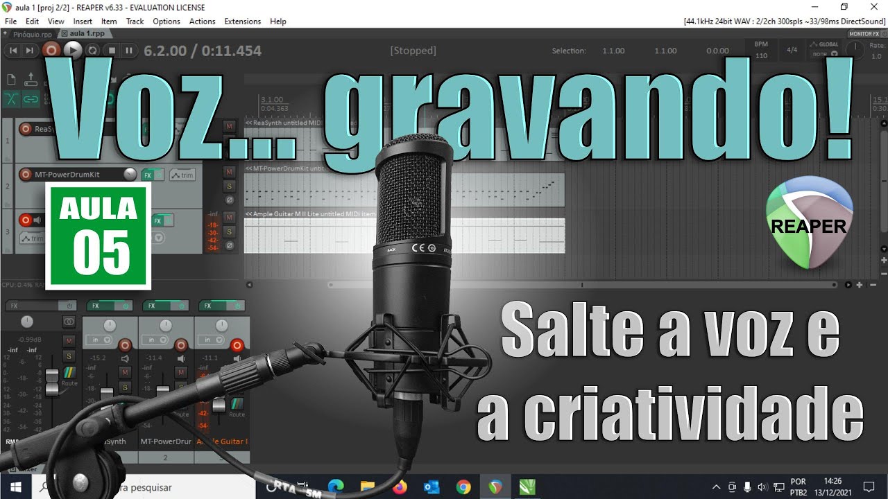 Gravando sua Voz.