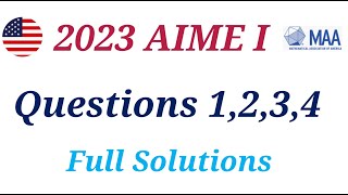 AIME I 2022 2023 solutions questions problems 1 2 3 4 American Mathematics Exam Olympiad Math 2024