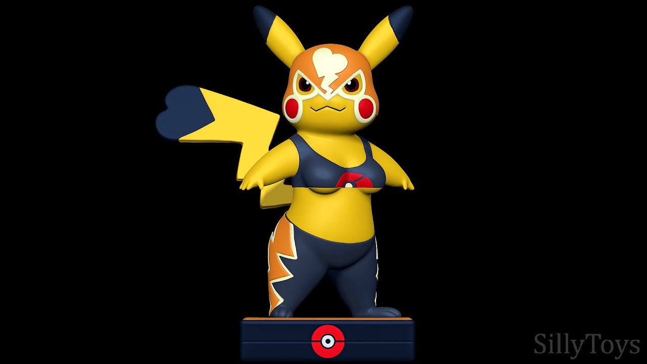 Pikachu Libre - Pokemon Go 3D Print Model