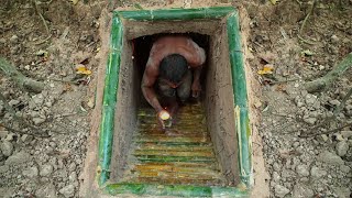 29 Day In Jungle Build Underground House And Green Tunnel Swimming Pools