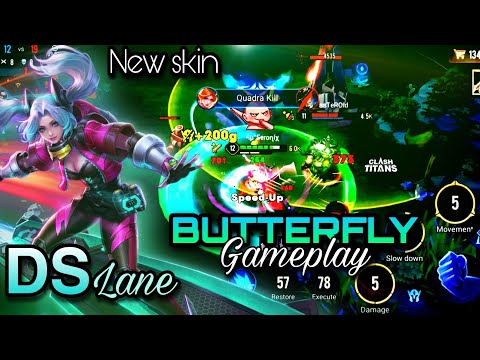 Ds Lane Butterfly Insane Gameplay | Clash of Titans | with tutorial link | Tips and Tricks