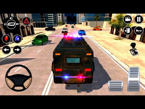 American Police Van Driving - Offline Games No Wifi - Police Van Simulator Game - Android GamePlay
