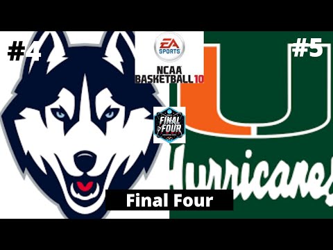 Final Four - #4 UConn vs #5 Miami - NCAA Basketball 10 Simulation!