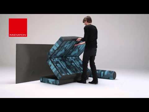 Innovation Trilox, platzsparendes Gästebett